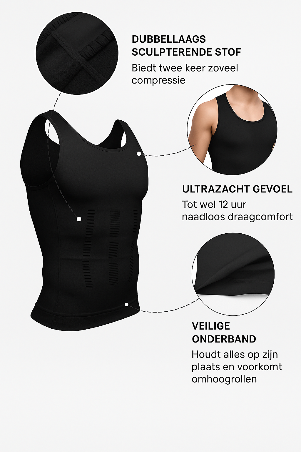Macho Tanktop - Strakker. Stoerder. Macho.