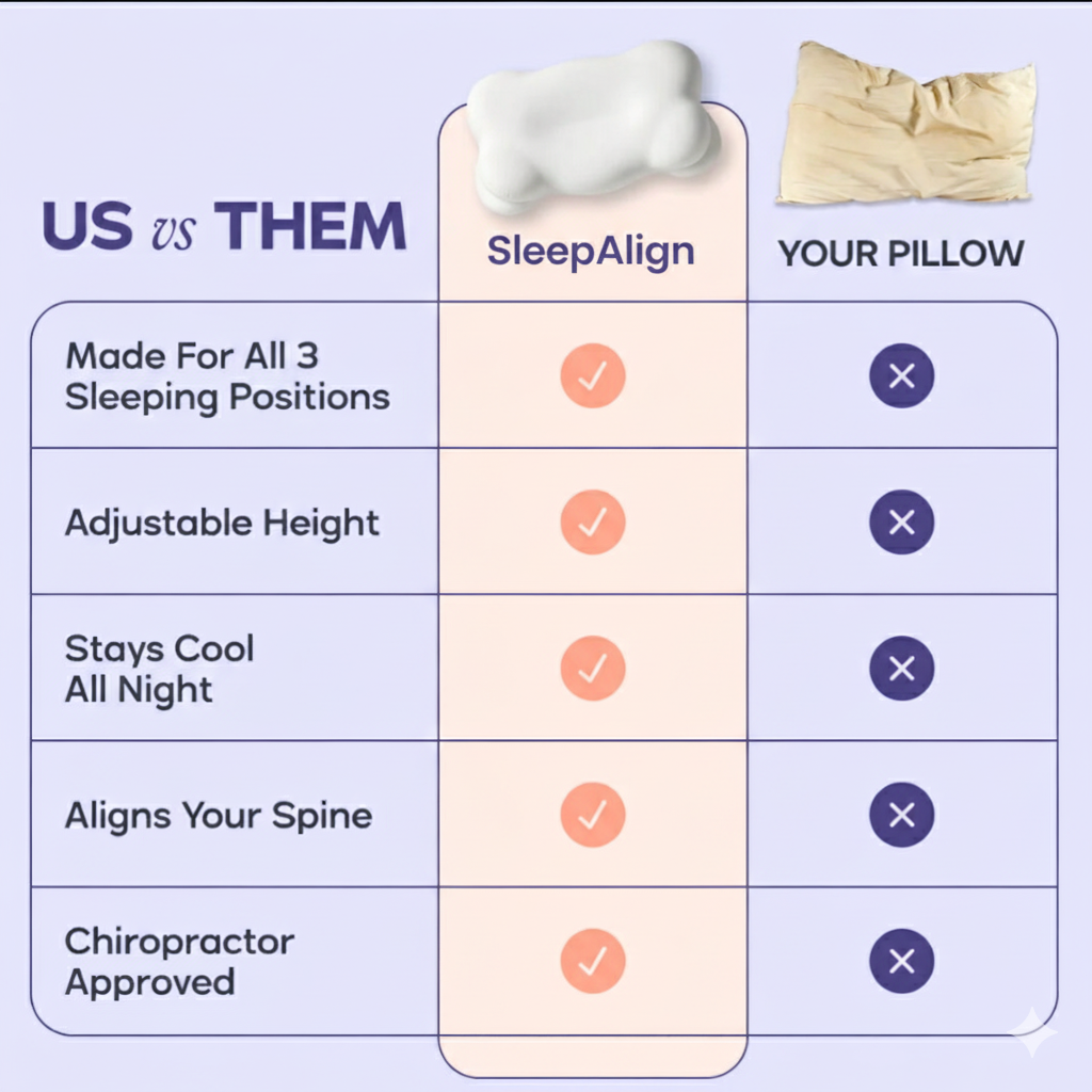 SleepAlign Pillow Finally a pillow that gets you.