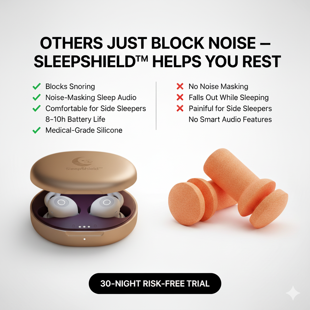 SleepShield Buds - Comfort, Quiet, and Calm. All Night Long.