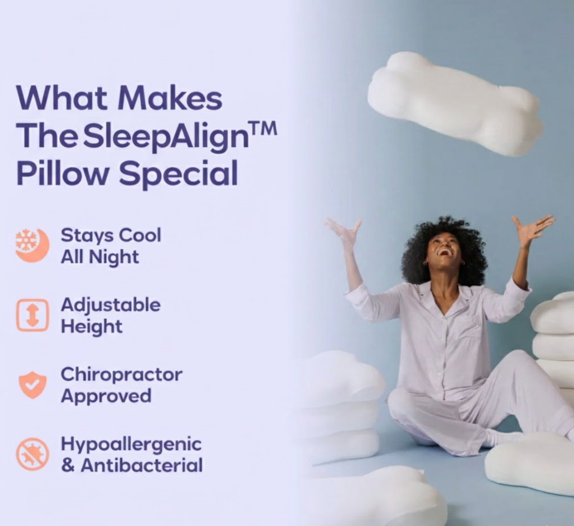 SleepAlign Pillow Finally a pillow that gets you.